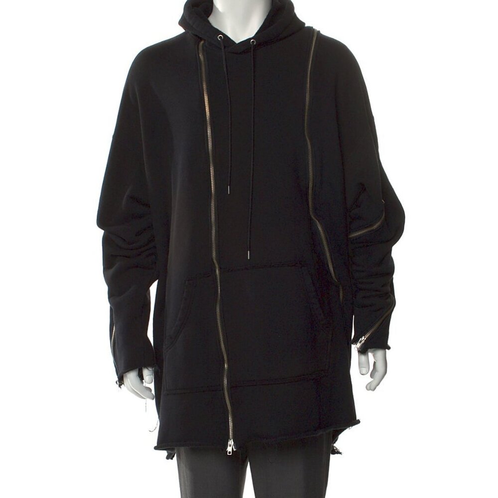 Kidill crew neck hoody with wrap around zip details. XL
